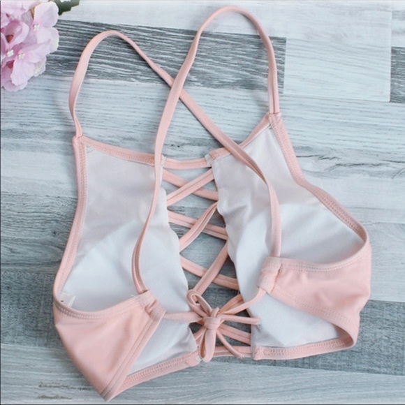 Bikini Halter Strap Cross Open Chest Backless - Picture 4 of 4